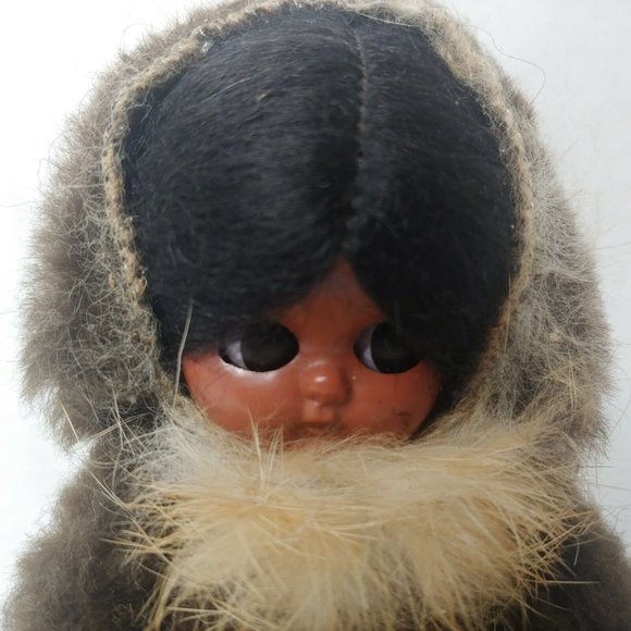 Inuit The People Girl Doll Toy 6" Traditional Native Fur Clothing USA Alaska - Picture 7 of 11